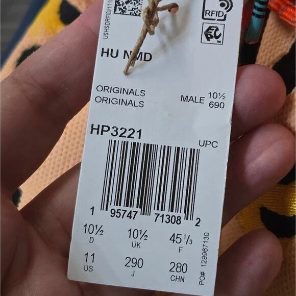ADIDAS x PHARELL WILLIAMS MENS HU NMD ANIMAL PRINT SNEAKERS SHOES Size 10 11 NEW - Picture 14 of 15